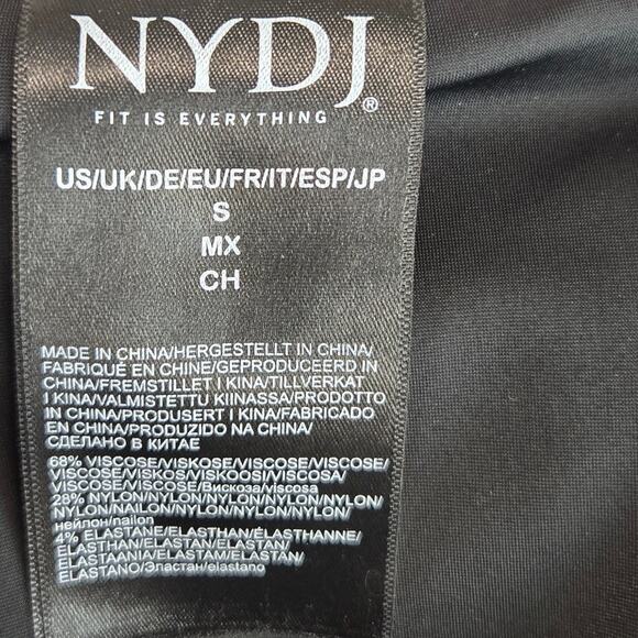 NYDJ Sculpt-Her Black Wide Leg Pants S Stretch Pull on Neutral Minimalist Basic - Picture 9 of 14